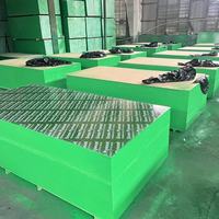 Tablero fenólico de 4x8 18mm/lámina de contrachapado de plástico verde PP para encofrado de hormigón