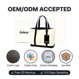 Nouveaux sacs fourre-tout en toile imperméables Galaxy 2026 de haute qualité, tendance, simples, décontractés, couleur unie, grande capacité, doublure en coton personnalisée, fermeture éclair - Product Image 2