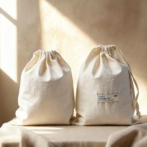 Wholesale Manufacture Recyclable <b>Drawstring</b> Jewelry Bag Custom Logo Printing Cotton Dust <b>Pouch</b> - Product Image 4