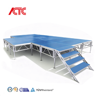 Scène modulaire portable en alliage d'aluminium à installation rapide, structure de scène pliable pour événements en extérieur
