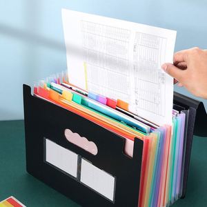 Carpeta de Archivos Expandible de Tamaño Legal con Múltiples Bolsillos, 13 Compartimentos, Plástico A4, Organizador de Archivos Expandible, Color Negro - Product Image 3