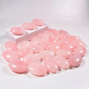 Venta directa de fábrica, piedras preciosas, piedras de jabón de cuarzo rosa de cristal para curar - Product Image 1