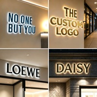 Diseño de Logotipo Empresarial, Letrero para Tienda al Aire Libre, Letras Grandes, Señalización Personalizada, Letras LED 3D Retroiluminadas, Letrero de Pared para Empresa