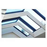 Lanterneau de toit moderne Fixe Triple Lucarne Fenêtre Coupe-vent Balcon Fenêtre de toit pour la maison