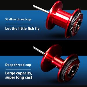 Yuantou LuyaAll-Metal Wire Cup Double Brake Drop Wheel Anti-Exploding Single Buy pour la coulée d'appâts avec appât - Product Image 1