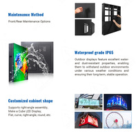Affichage LED fixe extérieur haute protection IP65 P4 P10, étanche, haute luminosité, panneau publicitaire pour affichage numérique en place publique