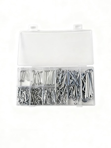 Goupilles fendues en acier au carbone zingué Woking, 200 pièces, à bouche ouverte, pour fixation, <span class=keywords><strong>clips</strong></span> de serrage à ressort pour l'industrie générale - Product Image 2