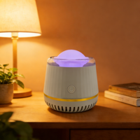 Piège à moustiques LED rechargeable pour l'intérieur et l'extérieur avec aspiration par ventilateur, attrape-insectes pour la maison, la cuisine, la terrasse, lutte antiparasitaire