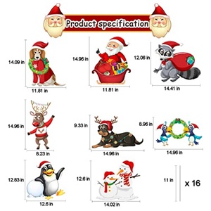 Panneaux publicitaires extérieurs personnalisés de Noël en gros pour entreprises, avec service de découpe pour piquets en H et enseignes de jardin en vrac - Product Image 3