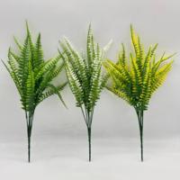Plantes aquatiques en gros, feuille de fougère verte, bouquet de fougères artificielles, décoration de jardin, arbuste artificiel pour mariage et Halloween