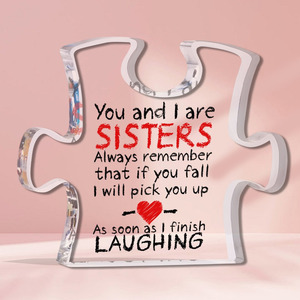 Diytree moda acrílico rompecabezas forma placa conmemorativa <span class=keywords><strong>hermana</strong></span> <span class=keywords><strong>cumpleaños</strong></span> o Navidad decoración regalo decoración personalizada - Product Image 3