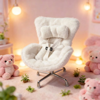 Mini chaise d'ordinateur en peluche Macaron, chaise sécurisée en coton pour poupées, articles de présentation de figurines, accessoires pour maison de poupée, accessoires de photographie, vente en gros