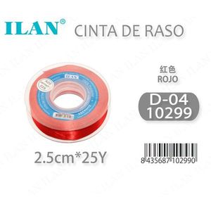 Nastro in Raso Ilan 2,5cm 25y Rosso per Decorazioni Regalo - Product Image 3