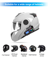 Casque Intercom Moto Q58 Max Sans Fil Bluetooth Oreillette Ouverte Anti-Bruit avec Radio FM