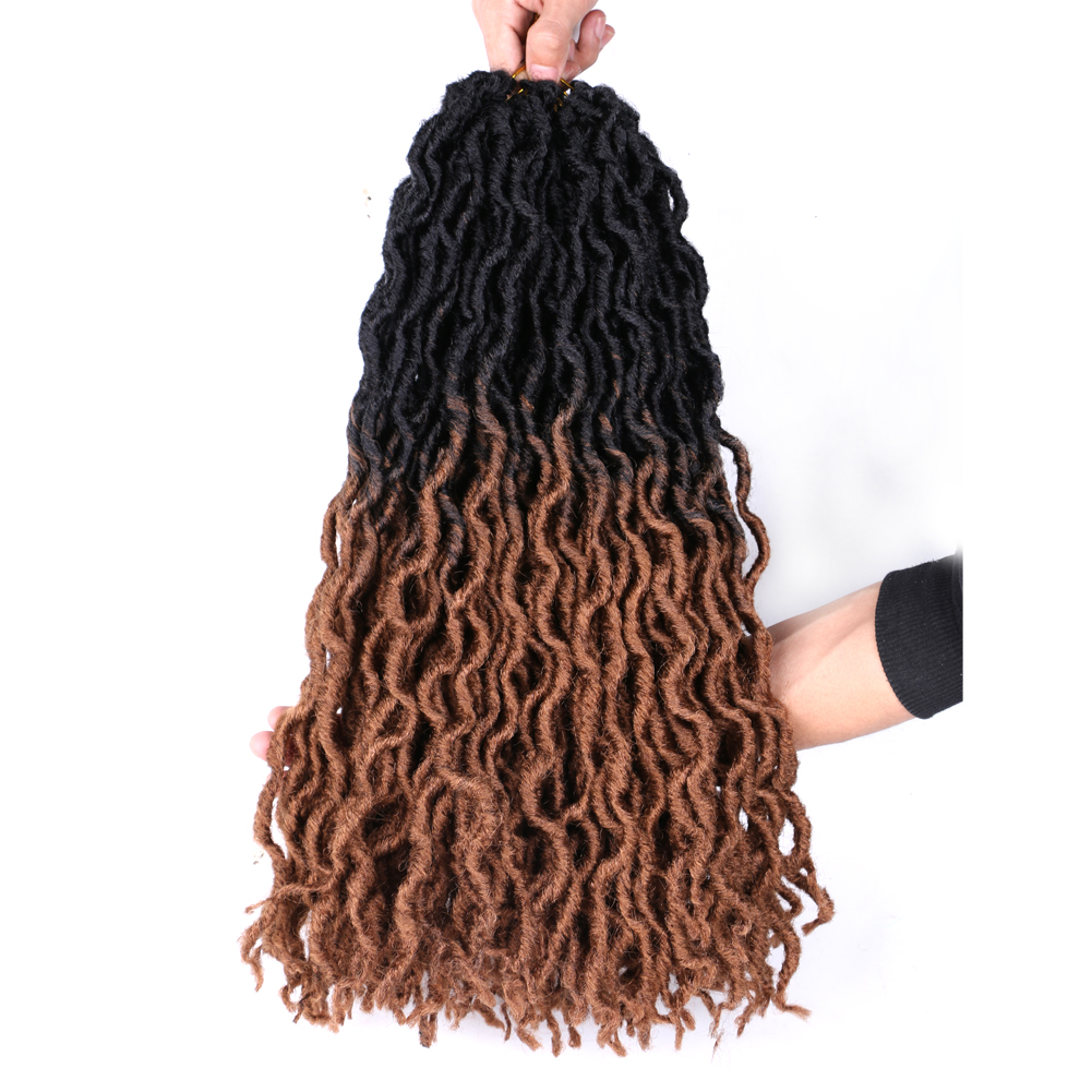 Tranças Freetress 18 polegadas Deusa Falso Locs Grosseiro Locs Gypsy Crochet Tranças Extensões de Cabelo Sintético Moda Penteado Da Moda