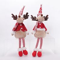 Adorable renne de Noël lumineux en peluche, lot de 2 avec pattes mobiles, cadeau de Noël pour enfants