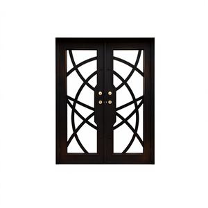 Puerta de Entrada de Hierro Forjado Ornamental Moderna 2026 con Diseño Gráfico para Villas al Aire Libre, Hecha en Vietnam - Product Image 1