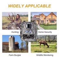 Caméra de chasse à double objectif Caméra de chasse étanche IP67 Caméra pour la faune 30MP 1080P 0.4s Temps de réponse jusqu'à 512 Go de stockage