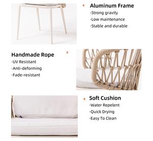 Canapé d'extérieur moderne pour resort, mobilier <span class=keywords><strong>de</strong></span> <span class=keywords><strong>jardin</strong></span> en corde, résistant aux intempéries, ensemble <span class=keywords><strong>de</strong></span> <span class=keywords><strong>salon</strong></span> <span class=keywords><strong>de</strong></span> patio pour hôtel - Product Image 3