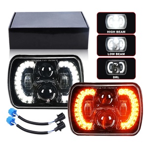Proyector de haz de luz LED para camión, haz de luz sellado rectangular con DRL y señal de giro para Jeep XJ YJ, <span class=keywords><strong>2021</strong></span>, 120W, Hi/Lo, 6x7, 5x7 - Product Image 1
