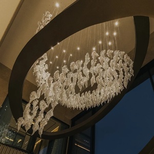Candelabro de escalera de Villa mejor visto, lámpara colgante de cristal <span class=keywords><strong>para</strong></span> comedor, lámpara colgante <span class=keywords><strong>para</strong></span> decoración de diseño de <span class=keywords><strong>interiores</strong></span>, iluminación - Product Image 3