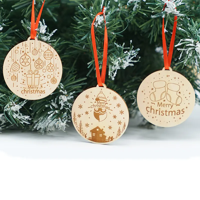 Экологически безопасное украшение, деревянная этикетка, пригласительная открытка, рукоделие, пустые деревянные подвесные украшения на Хэллоуин и Рождество