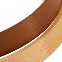 Marco de madera de tamaño personalizado de forma redonda hecha de madera de pino para piezas de reloj