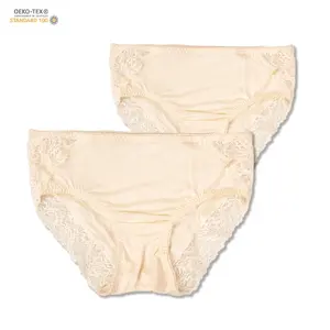 Factory Direct Sale Sexy Lace 100% Mulberry Silk Seamless Panties Custom Logo And Size