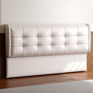 Eco-Leather <b>Headboard</b> Upholstered Solid Wood Modern Style <b>Floor</b> <b>Standing</b> Design - Product Image 2