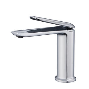 Hotel Project Heavy Duty All-Copper Brushed Gray Ceramic Disc Valve Core Basin Faucet Hot Cold Water Mixing Lifting Activated - Product Image 2