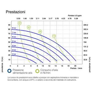 Meclube-028-P020-AB1ที่ดำเนินการทางอากาศปั๊มไดอะแฟรมคู่ mod. P20ในปะเก็นโพรพิลีนใน NBR - Product Image 3
