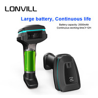 LONVILL Scanner de codes-barres CMOS portable avec interface USB, scanner de codes-barres 2D sans fil pour supermarché, inventaire, magasin de détail