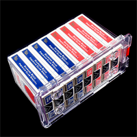 Boîte à cartes de jeu de poker transparente en acrylique YH Casino, 8 jeux de cartes