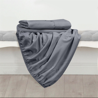 Parure de draps ajustés en microfibre tissée fraîche et rafraîchissante, certifiée OEKO-TEX, écologique, 600 fils, style américain, taille California King