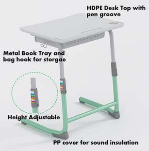 Escritorio moderno, silla ergonómica para aula, mobiliario comercial, escritorio escolar para secundaria, preparatoria y universidad - Product Image 5