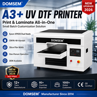 Impresora UV A3+ con Barniz, Impresora DTF con Software Gratuito para Imprimir Botellas, Bolígrafos, Fundas para Teléfonos, Impresora UV DTF 3360