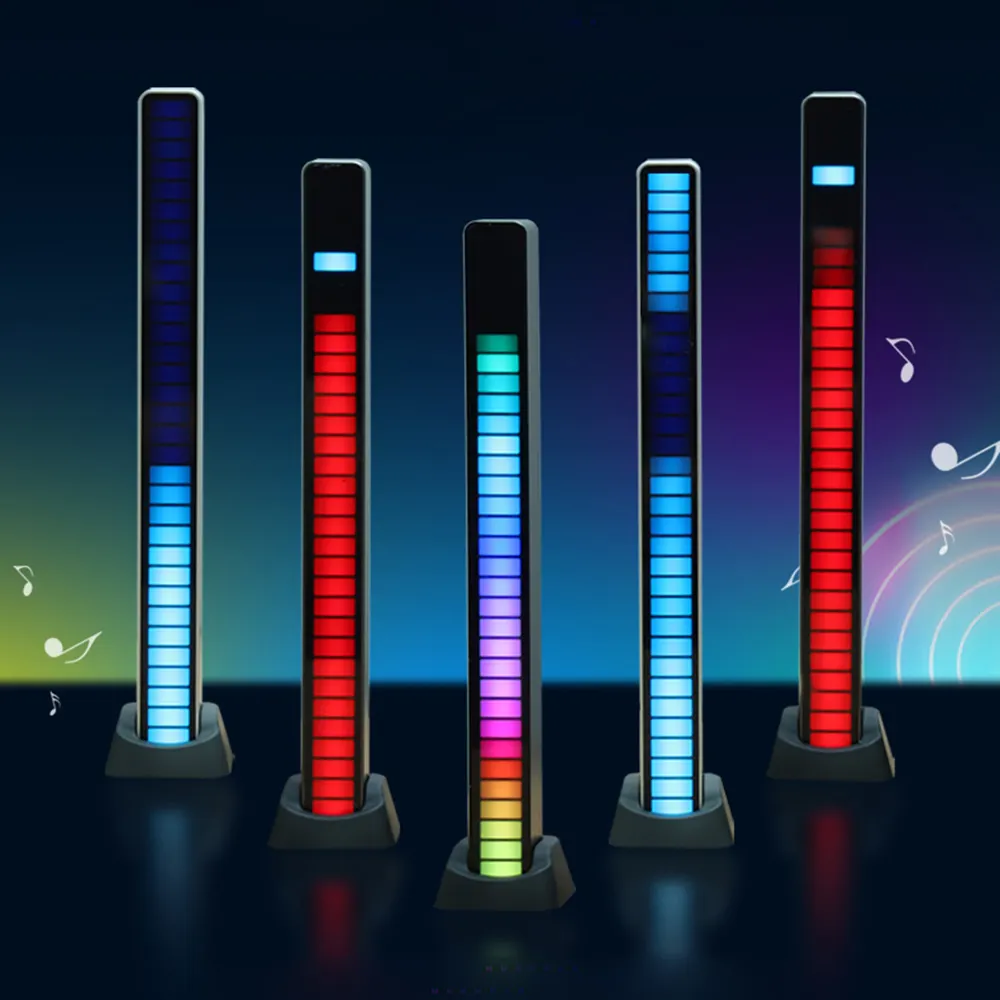 새로운 도착 스마트 음악 사운드 App 제어 Rgb Led 스트립 라이트 음성 활성화 픽업 레벨 리듬 램프 라이트