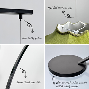 Lampadario Personalizzato per Interni ed Esterni, Paralume a Frange per Feste Natalizie, Lampade a Sospensione Stile Rustico per Casa e <span class=keywords><strong>Ristorante</strong></span>, LED Bianco e Oro - Product Image 5