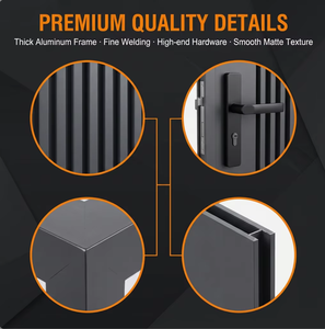 <span class=keywords><strong>Portail</strong></span> de cour à double <span class=keywords><strong>battant</strong></span> de 4 m en aluminium noir, couleur personnalisée pour entrée de garage, résistant au vent, construction élégante et moderne - Product Image 4