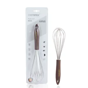 CHEFMADE Cottura Della Cucina di Cottura <span class=keywords><strong>A</strong></span> <span class=keywords><strong>Mano</strong></span> In Acciaio Inox S/S <span class=keywords><strong>Fruste</strong></span> Con Manico In Plastica - Product Image 1