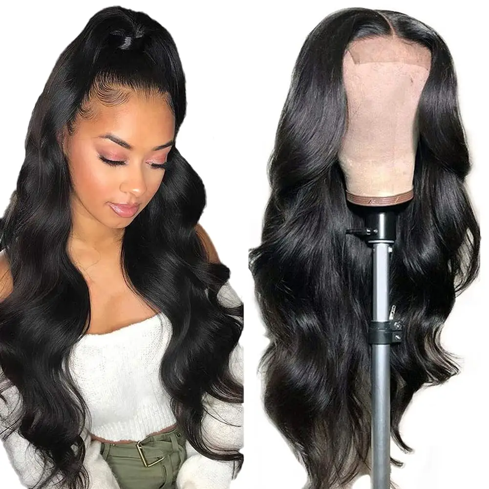 Brazilian Human Hair Lace Front Wigs For Black Women Body Wave Perruque Nature Preplucked Hairline Perruques Cheveux Humains