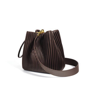 Tas Selempang Wanita EMG7405 Model Bucket, Tas Kulit Asli Mewah untuk Bahu, Tas Selempang Wanita Fashion, Tas Kulit Sapi Custom - Product Image 4