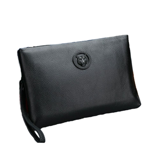 Nuevo Bolso de Mano para Hombre de Piel de Becerro Genuina con Cierre de Cremallera de Cabeza de Tigre, Suave, para Llevar Bajo el Brazo, Estilo Casual de Negocios, Tipo Sobre, de Poliéster - Product Image 2
