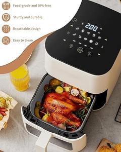 Forros Cuadrados de Silicona para <span class=keywords><strong>Freidora</strong></span> de <span class=keywords><strong>Aire</strong></span> Resistentes al Calor 450°F FDA LFGB Olla Reutilizable para <span class=keywords><strong>Freidora</strong></span> de <span class=keywords><strong>Aire</strong></span> de 3-8 QT Accesorios para Horno Microondas - Product Image 5