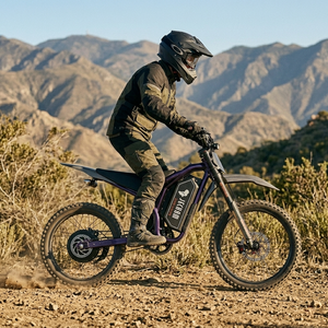 QF200 Prix Usine Moto Tout-Terrain 3000W 75km/h Moto Offroad Adulte 60V 32AH Double Suspension Pit Bike Ebike - Product Image 2