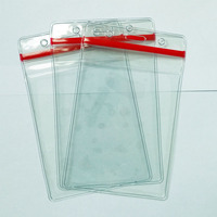 Porte-carte d'identité personnalisé en PVC transparent, étanche, souple, en vinyle transparent, porte-badge, accessoire