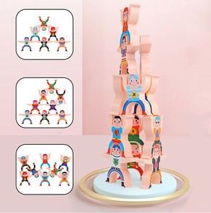 Blocs de construction empilés colorés pour enfants, jouets en bois, jeu d'équilibre, <span class=keywords><strong>dessin</strong></span> <span class=keywords><strong>animé</strong></span> <span class=keywords><strong>hercule</strong></span> - Product Image 4