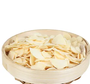 Escamas de ajo en rodajas, vegetales secos, deshidratados, alimentos, condimentos, especias, 1KG