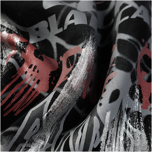 Felpa con cappuccio da uomo con stampa Vintage in cotone 100% peso massimo con Logo con disegno stinto e motivo stendue Streetwear tinta con colletto con cappuccio - Product Image 4