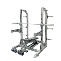 Station multifonctionnelle 3-en-1 en acier inoxydable pour musculation avec banc de musculation multi-angles pour l'entraînement avec poids